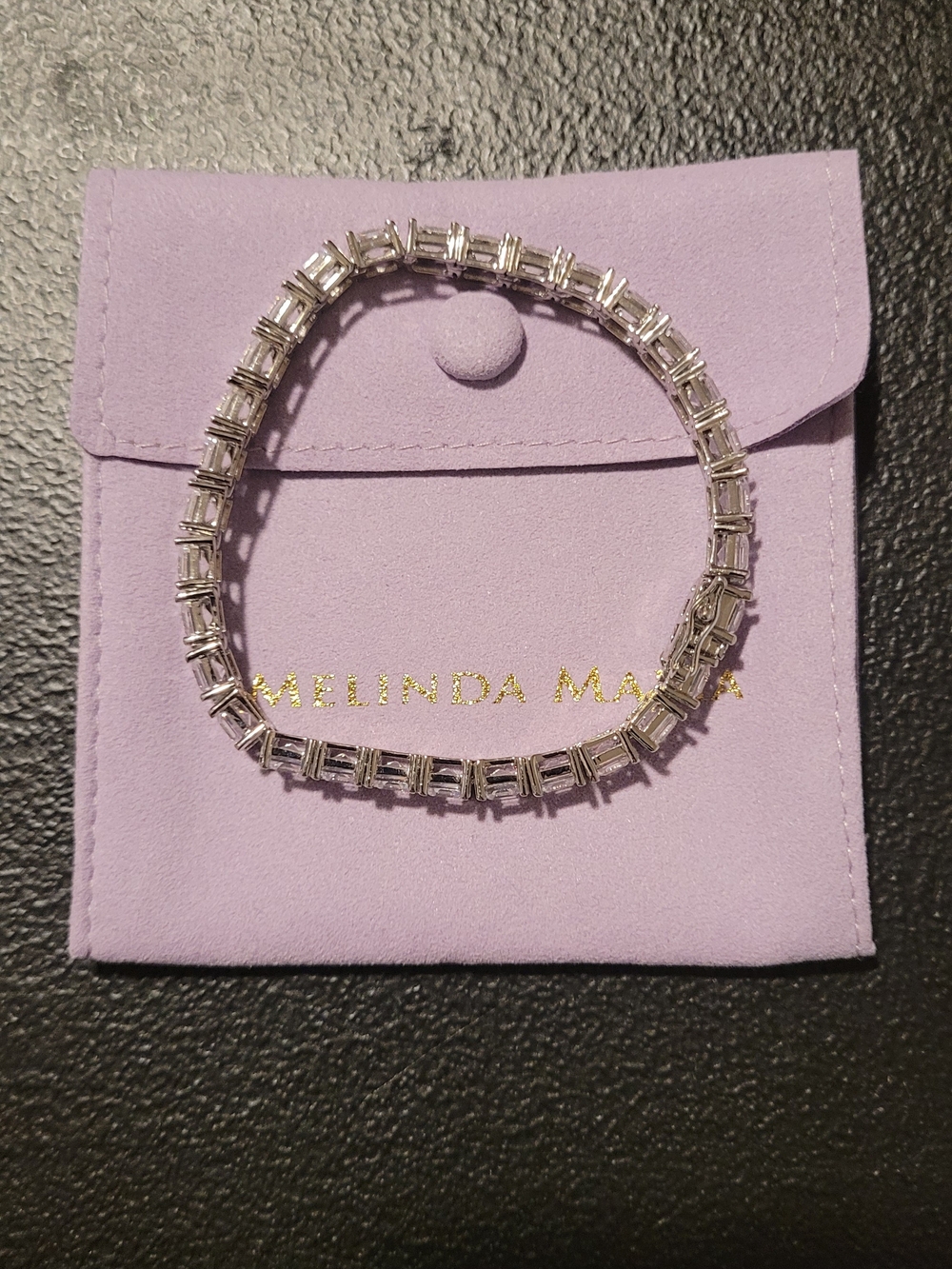 Melinda Maria Silver Tennis Bracelet